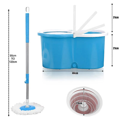 360° Rotating Head Mops with Bucket Mob Deep-cleaning magic mop-microfiber mop | Best for home and office cleaning