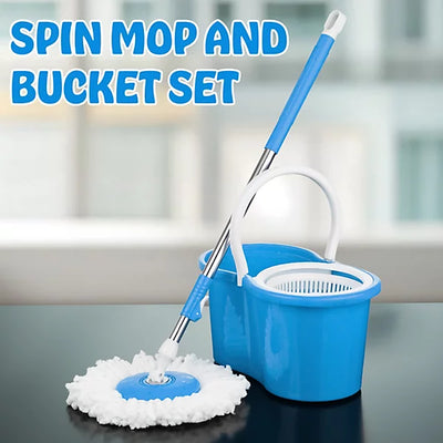 360° Rotating Head Mops with Bucket Mob Deep-cleaning magic mop-microfiber mop | Best for home and office cleaning